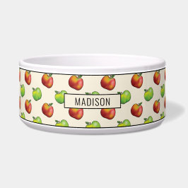 Comedero Frutas de manzana de otoño cosecha patrón rojo y v