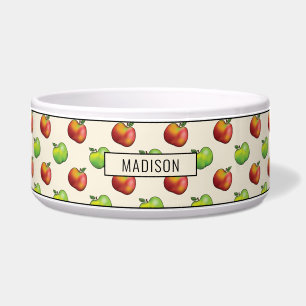 Comedero Frutas de manzana de otoño cosecha patrón rojo y v