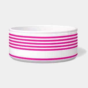 Comedero Fuchsia y cinco rayas blancas