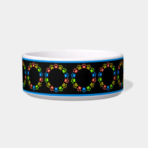Comedero Fun Cute Coloroso Perro Paw Circle Pattern Dog