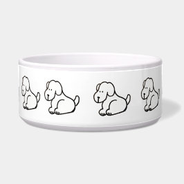 Comedero Funny Cartoon Sitting Dogs Pet Bowl