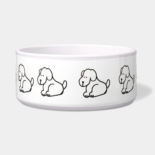 Comedero Funny Cartoon Sitting Dogs Pet Bowl (Frente)