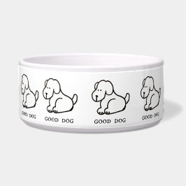 Comedero Funny Cartoon Sitting Good Dog Bowl