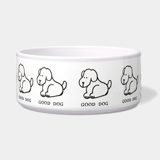 Comedero Funny Cartoon Sitting Good Dog Bowl (Frente)