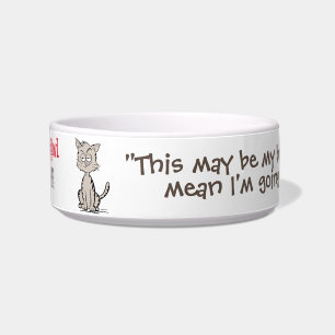 Comedero Funny Cat Bowl, Personalizable para tu Amigo Furry
