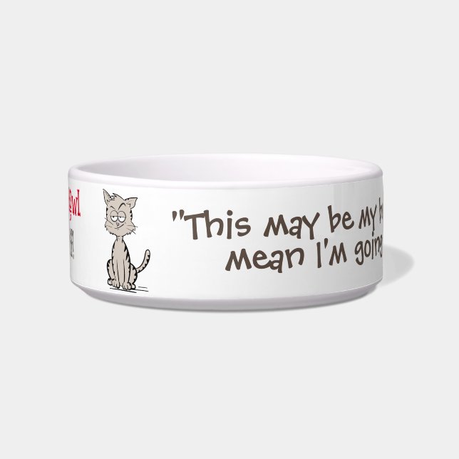 Comedero Funny Cat Bowl, Personalizable para tu Amigo Furry (Frente)