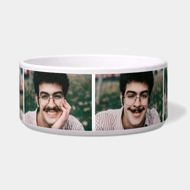 Comedero Funny Dogs Cats Dad & Mom 6 Photos Create Your Own (Frente)