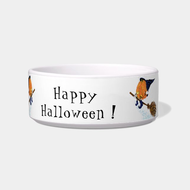 Comedero Funny Halloween Bowl Calabaza de Brujas Volando (Derecha)