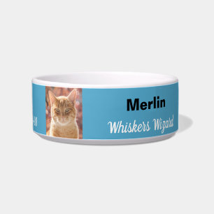 Comedero Funny Magny Whiskers Wizard Birthday Blue Cat