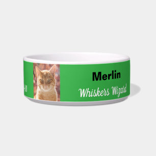 Comedero Funny Magny Whiskers Wizard Birthday Green Cat