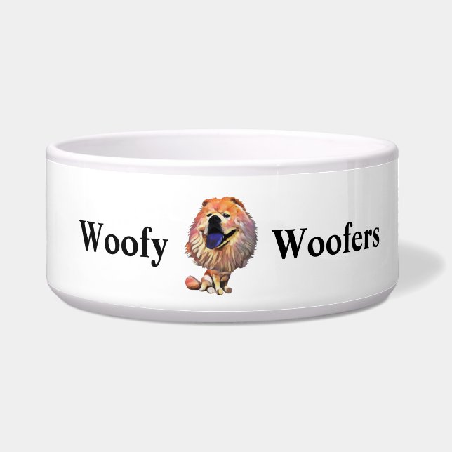Comedero Funny Personalizado Chow Chow Dog Bowl (Frente)