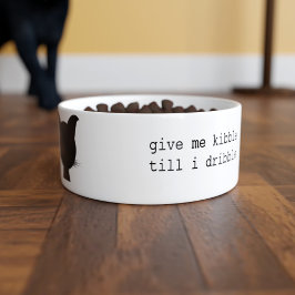 Comedero Funny Personalizado de gato negro taza de comida p