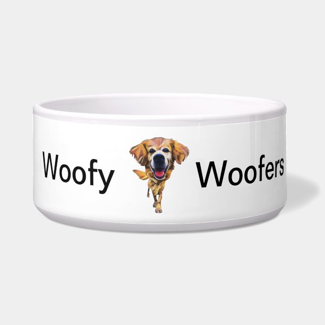 Comedero Funny Personalizado Golden Retriever Dog Bowl (Frente)