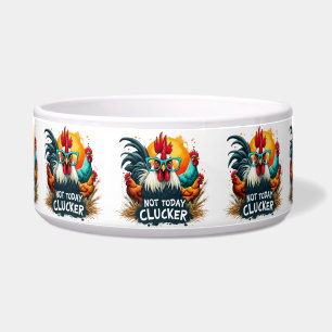 Comedero Funny Rooster "Not Today Clucker" Farm Life Mascot