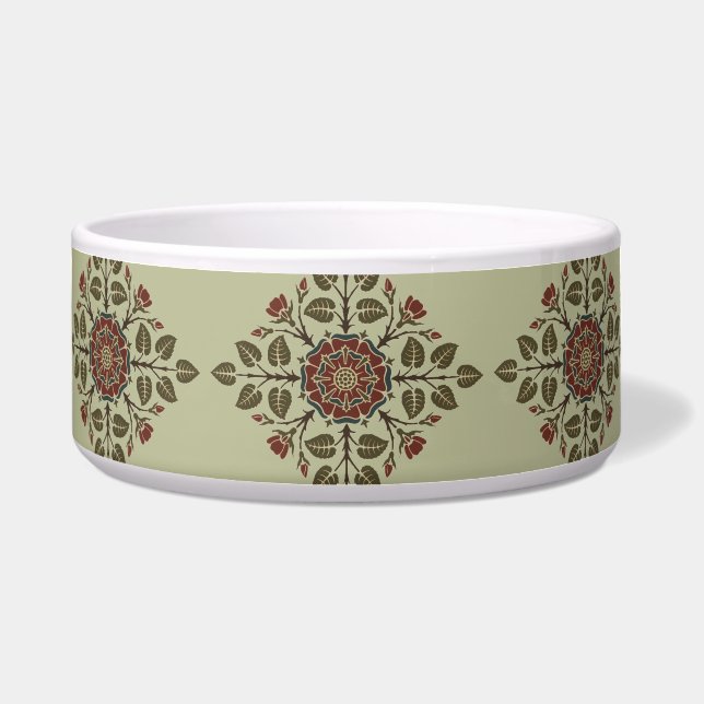 Comedero G.A. Audsley Art Nouveau Rose Floral Pattern (Frente)