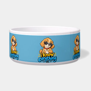 Comedero Gafas de sol divertidas para perros "Sé Todo" con