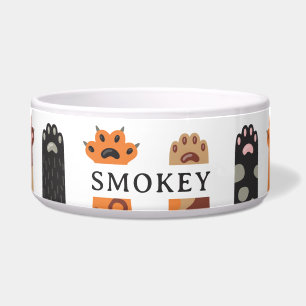 Comedero Garras de gato coloridas personalizadas