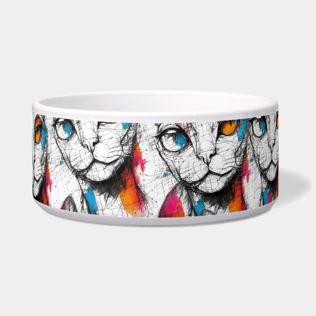 Comedero Gatito Curioso (Frente)