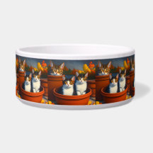 Gatitos de Maceta, Tazón para Mascotas de Cerámica