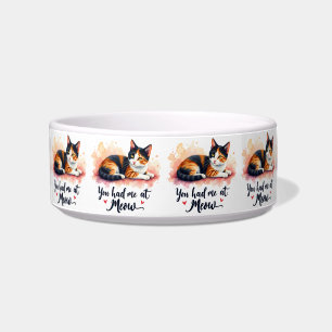 Comedero Gato Calico Me Tenías en Miau Acuarela