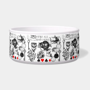 Comedero Gato de Cheshire clásico alice en wonderland loco