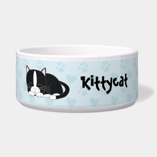 Comedero Gato de Tuxedo de aplastamiento