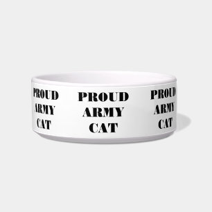 Comedero Gato del ejército orgulloso de la mascota Bowl