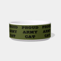 Gato del ejército orgulloso de la mascota Bowl