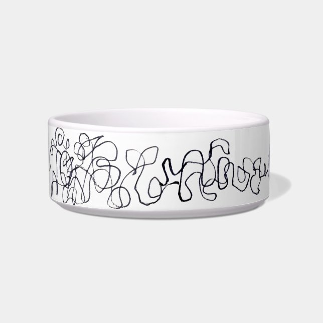 Comedero Gato en el tazón de comida de estambre (Frente)