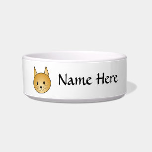 Comedero Gato. Gatito lindo del jengibre