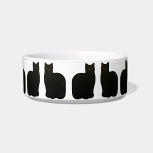 Comedero Gato Gatito Negro Noir Halloween Maureen Girard Ma
