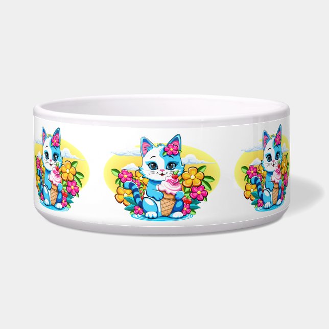 Comedero Gato Kitty con helado Summer Kawaii Personaje (Frente)