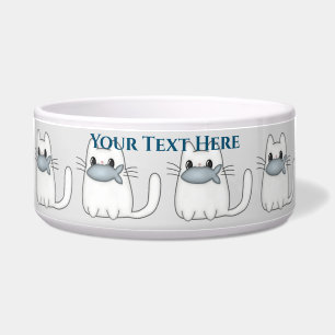 Comedero Gato lindo con pez de premio