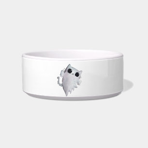 Comedero Gato lindo del fantasma de Halloween