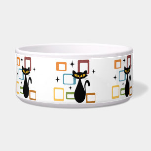 Comedero Gato negro de Mid Century