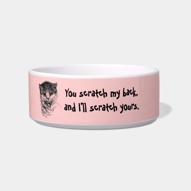 Comedero Gato personalizado diciendo Añadir la foto elegir  (Frente)