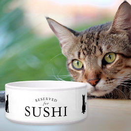 Comedero Gato personalizado reservado simple
