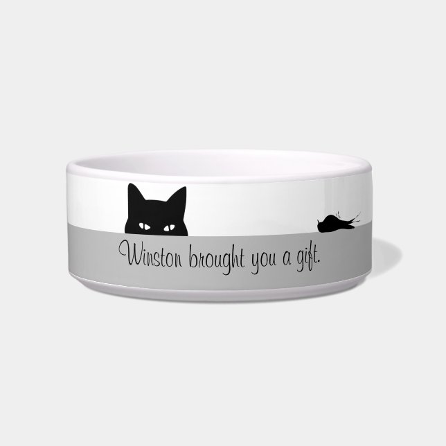 Comedero Gato Sigiloso te Trajo un Regalo (Frente)