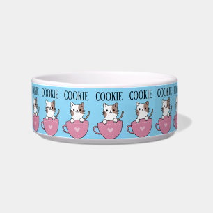 Comedero Gato Taza de Té Personalizado