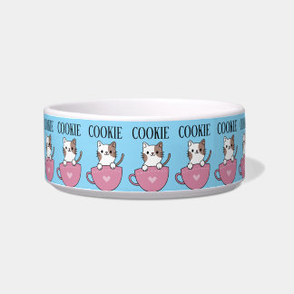 Comedero Gato Taza de Té Personalizado