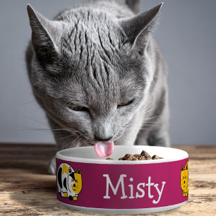 Comedero Gatos Calicó y Atigrados Personalizables