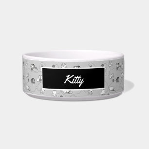 Comedero Gatos Cutos Jugando Y Siendo Mascota De Patrón Mal