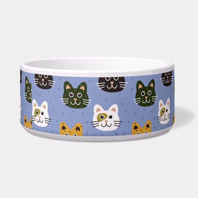 Comedero Gatos de dibujos animados lindos (Frente)