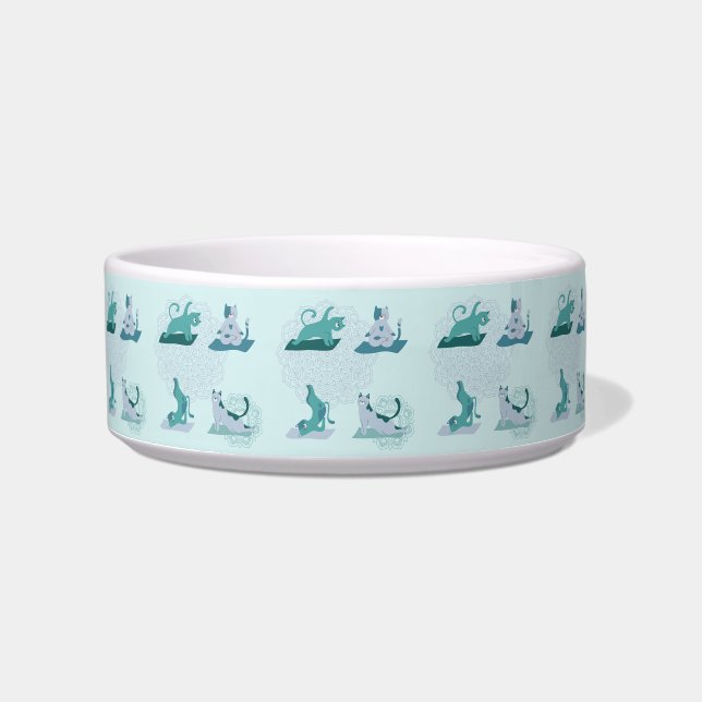 Comedero Gatos de Yoga Verdes (Frente)