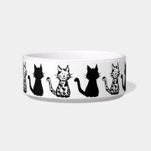 Gatos en blanco y negro Patrón Pequeño