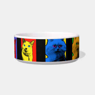Comedero Gatos largos y de pelo corto del arte pop