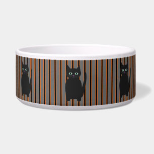 Comedero Gatos negros divertidos y elegantes de Halloween