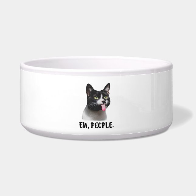 Comedero Gente asquerosa meme de gato lindo (Frente)