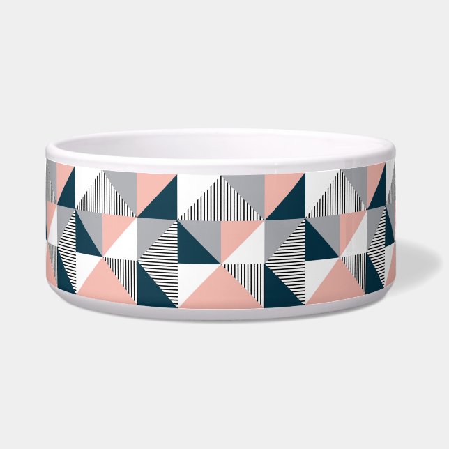 Comedero Geometría coloreada abstracta (Frente)