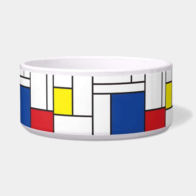 Comedero Geometría Minimalista mondrina De Stijl Arte Moder (Frente)